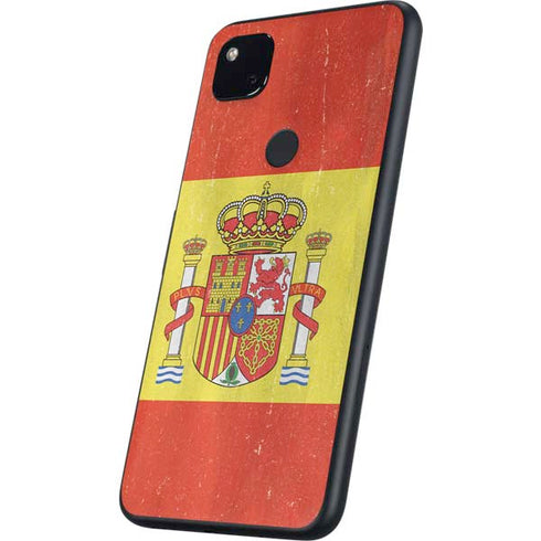 Spain Flag Distressed Google Pixel 4a Skin